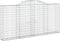 vidaXL - Schanskorven - 7 - st - gewelfd - 300x30x140/160 - cm - ijzer