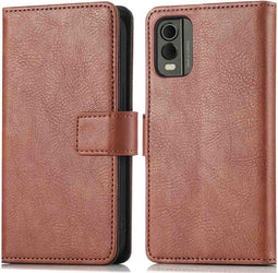 iMoshion Hoesje Geschikt voor Nokia C32 Hoesje Met Pasjeshouder - iMoshion Luxe Bookcase - Bruin
