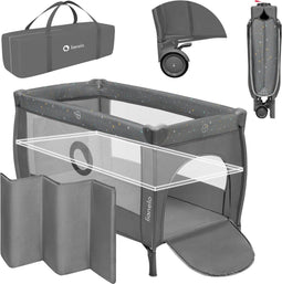 Lionelo Stefi Plus - Campingbedje 4 in 1 - Bodemverhoger - 60x120 cm (0-36 maanden)