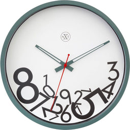 Stille wandklok - 30cm - Grappige design - nXt by NeXtime - Dropped nummers