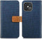 iMoshion Hoesje Geschikt voor iPhone 13 Pro Hoesje Met Pasjeshouder - iMoshion Luxe Canvas Bookcase - Donkerblauw
