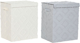 Mand Home ESPRIT Grijs Crème 40 x 30 x 50 cm (2 Stuks)