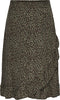 ONLY CARMAKOMA CARFRIDA EX - Wrap skirt - Viscose met strikdetail - Donker groen met zwart