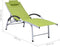 vidaXL - Ligbed - aluminium - en - textileen - groen