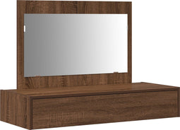 vidaXL - Wandkaptafel - in - Bruin - Eiken - 100x40x70 - cm