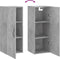 vidaXL - Wandkast - 34,5x34x90 - cm - bewerkt - hout - betongrijs