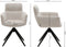 Kick Draaistoel Niek - Draaistoel - Luxe textuurstof 360 graden draaibaar - Champagne