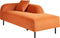 LE CRAU - Chaise longue - Oranje - Linkerzijde - Fluweel