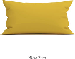 Zohome Kussensloop Satinado - Kussenhoes van 40x80 cm - Set van 2 stuks - 100% Katoen-Satijn - Grijs