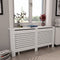 vidaXL Radiatorombouwen 2 st 112x19x81.5 cm MDF wit