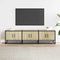 vidaXL - Tv-meubel - 150x35x41 - cm - bewerkt - hout - metaal - sonoma - eikenkleurig