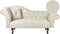 LATTES II - Chaise longue - Lichtbeige - Linkerzijde - Fluweel