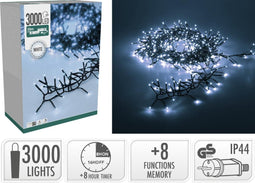 Treecluster - Kerstboomverlichting 3000 LED - 39 meter - Wit