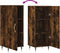 vidaXL - Dressoir - 34,5x34x90 - cm - bewerkt - hout - gerookt - eiken