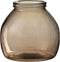 J-Line vaas Bol - glas - lichtbruin - 20 cm hoog