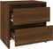 vidaXL - Nachtkastjes - 2 - st - 45x34,5x44,5 - cm - bewerkt - hout - bruin - eikenkleur