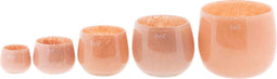 Dutz - design vaas - Pot abrikoos - glas- mondgeblazen - h 11 cm