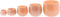 Dutz - design vaas - Pot abrikoos - glas- mondgeblazen - h 11 cm