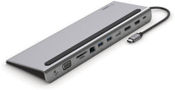 Belkin INC004BTSGY - 11-in-1 USB-C dockingstation - 4K ondersteuning - Grijs