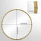 Woltu Ronde Wandspiegel 60x60 cm - Gouden Metalen Frame - Moderne Interieur Spiegel