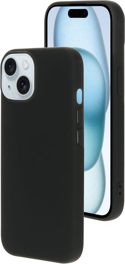 Mobiparts Silicone Cover - Soft case - Siliconen - Zwart (iPhone 15)