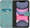 iMoshion Hoesje Geschikt voor iPhone 11 Hoesje Met Pasjeshouder - iMoshion Design Softcase Bookcase - Goud / Meerkleurig / Blauw / Blue Graphic