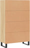 vidaXL - Hoge - kast - 69,5x31x115 - cm - bewerkt - hout - sonoma - eikenkleurig