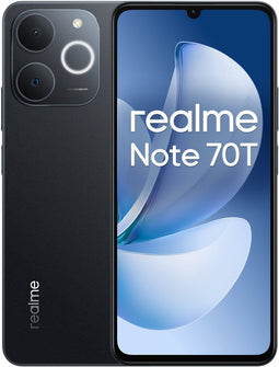 realme Note 70T - Smartphone - 6.74" Dual SIM 4G 50 MP camera 256 GB 6000 mAh Zwart