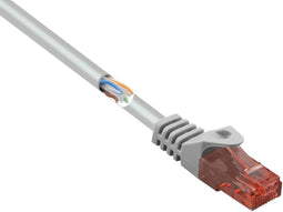 Renkforce RF-5047516 RJ45 Netwerkkabel, patchkabel CAT 6 U/UTP 0.50 m Grijs Snagless, Halogeenvrij 1 stuk(s)