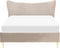 CHALEIX - Tweepersoonsbed - Taupe - 140 x 200 cm - Fluweel