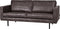 BePureHome Rodeo Bank 2-Zits - Recycle Leer - Zwart - 85x190x86