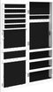 vidaXL - Sieradenkast - met - spiegel - wandgemonteerd - 37,5x10x106 - cm - wit
