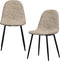 eetkamerstoel Marije - Chenille - Naturel - Set van 4
