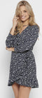 ONLY ONLCARLY L/S WRAP SHORT DRESS - Dames Jurk met ceintuur en volant - Maat 38