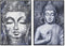 Schilderij Home ESPRIT Boeddha Orientaals 83 x 4,5 x 123 cm (2 Stuks)