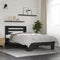 vidaXL - Bedframe - bewerkt - hout - en - metaal - zwart - 90x190 - cm