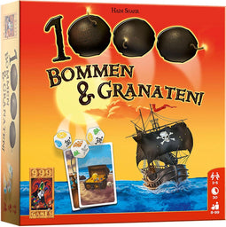 999 Games - 1000 Bommen & Granaten! - Dobbelspel - Met piratenthema - Kinderspel - Gezelschapsspel - Familiespel - Klein cadeautje - Kerstcadeau