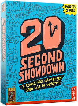 999 Games - 20 Second Showdown - Partyspel - 2 teams, 400 uitdagingen - Actiespel - Gezelschapsspel - Nederlandstalig - Klein cadeautje - Kerstcadeau