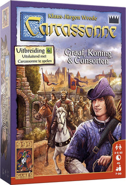 999 Games - Carcassonne: Graaf, Koning en Consorten - Uitbreiding - Bordspel