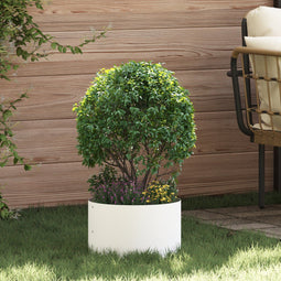 vidaXL - Tuinbak - Wit - 30x30x20 - cm - Staal