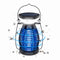 Vulpes Goods® Muggenlamp PRO - Elektrische Insectendoder - Oplaadbaar & Zonne-energie - Waterdicht - Bereik 200 m - Kleur Premium Black