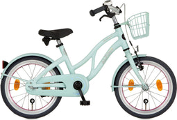 Alpina Ocean Meisjesfiets - 16 inch - Glace Mint Matt - Beach Cruiser - Kinderfiets met mandje