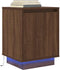 vidaXL - Nachtkastje - met - LED-verlichting - 38x34x50 - cm - bruin - eiken