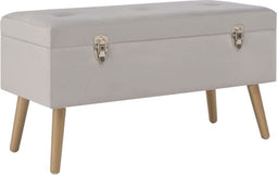vidaXL - Bankje - met - opbergvak - 80 - cm - fluweel - grijs