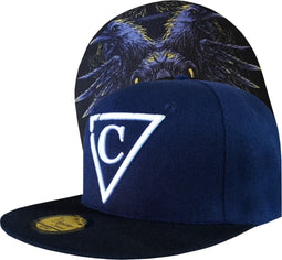 Capiche® Snapback Pet Heren – Crow Clan – Donkerblauw & Zwart – Verstelbaar met Druksluiting – Sportcap – Baseball Cap