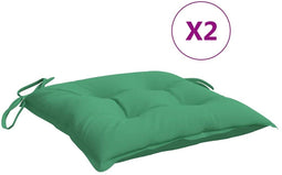 vidaXL - Stoelkussens - 2 - st - 40x40x7 - cm - oxford - stof - groen