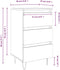 vidaXL - Nachtkastje - 40x35x69 - cm - bewerkt - hout - grijs - sonoma - eikenkleurig