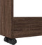 vidaXL - Opbergtrolley - smal - 3-laags - bewerkt - hout - bruin - eikenkleurig