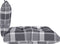 vidaXL - Palletkussens - 2 - st - ruitpatroon - stof - grijs