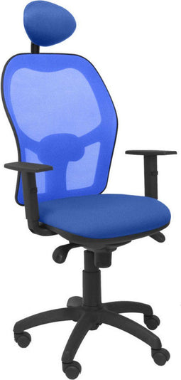 Bureaustoel met hoofdsteun Jorquera Piqueras y Crespo ALI229C Blauw